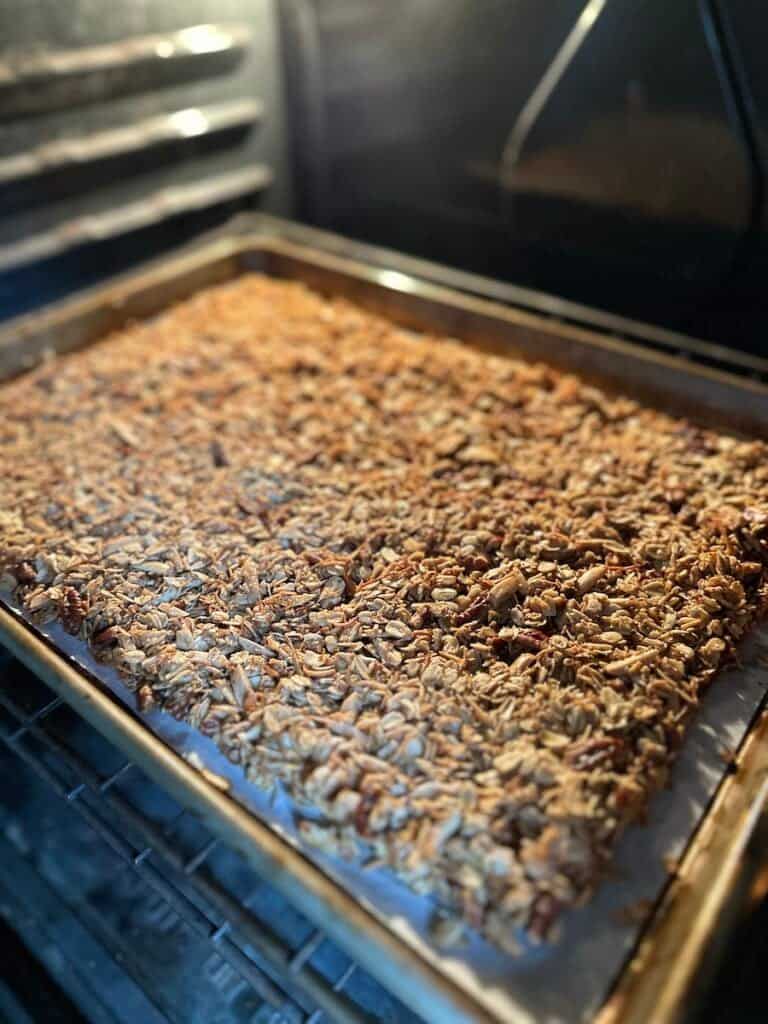 Mixed Granola in Oven