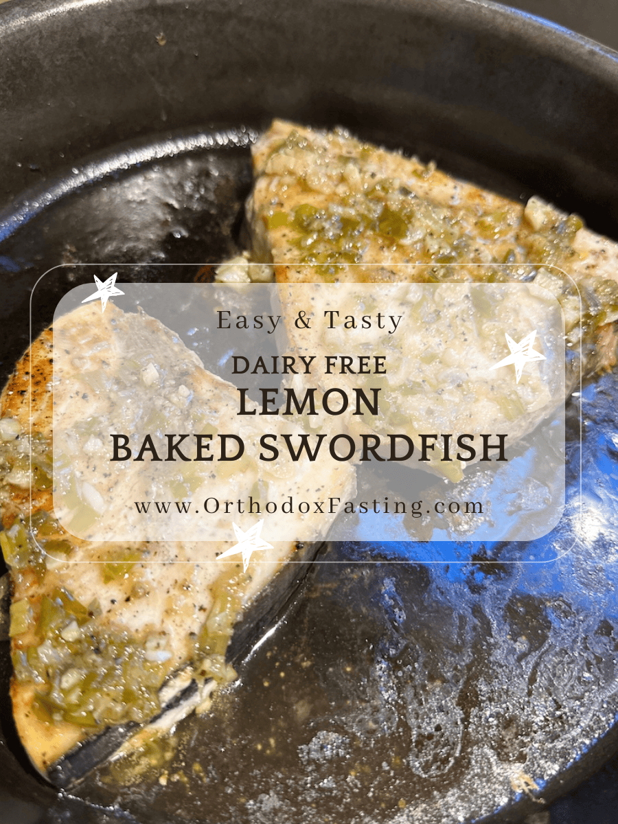 Dairy Free Lemon Baked Swordfish